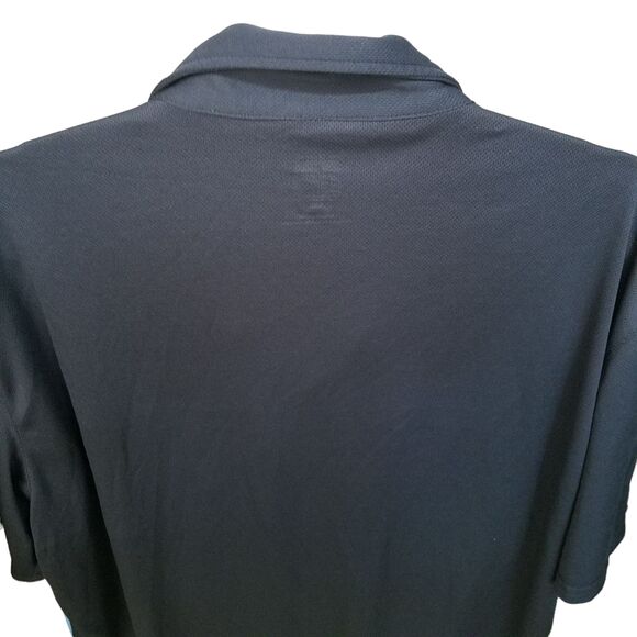 Upward Sports Mens Sz AXL Blue Black Solid Short Sleeve Hydrovent Polo Shirt - Picture 4 of 9
